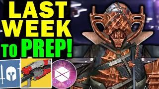 Destiny 2: Episode Revenant Prep Guide! (WATCH BEFORE OCT 8!) - Huge Tips!