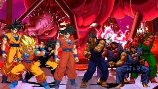 [KOF Mugen] Legendary Son Goku vs Super Akuma [ 4vs4 ]