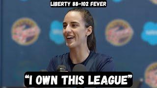 Caitlin Clark TROLLS Angel Reese after scoring 32 points - Post Game Interview - Liberty vs Fever