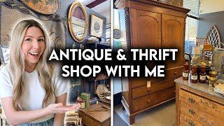 THRIFT + ANTIQUE SHOP WITH ME | HOME DECOR MUST HAVES ON A BUDGET