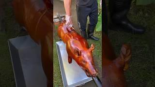 Full roasted pig delicious pork meat #shorts #streetfood #asianfood