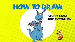 How to draw Stuffy from Doc McStuffins - Learn to Draw - ART LESSONS