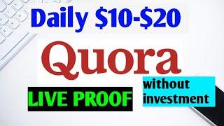 How to earn money from Quora//Online earning by simple answering the questions at Quora