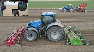 Potato planting with New Holland T7.190 and T7.270 Cultivating using Raven Precision GPS