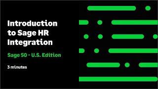 Sage 50 US - Introduction to Sage HR Integration
