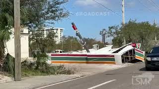 10-10-2024 Bradenton, Fl - Daytime Views of Wind Damage from Hurricane Milton