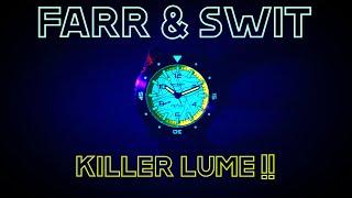 Farr & Swit WayFinder - Fully Lumed DIal and Bezel Out Of Control LUME!!! American Assembled!!!