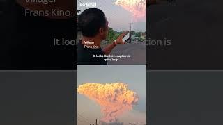 Huge volcano erupts sending ash clouds miles into the air in Indonesia