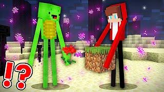 JJ and Mikey Became ENDERMAN in Minecraft - Maizen Nico Cash Smirky Cloudy