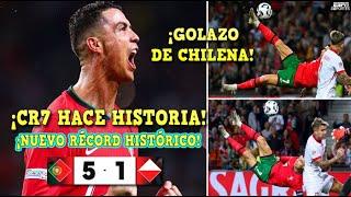 GOLAZO HISTORICO de CRISTIANO RONALDO ¡DE CHILENA! RÉCORD HISTORICO GOLEADA de PORTUGAL vs POLONIA