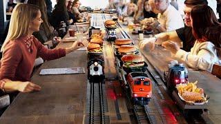 Life Inside Strange Restaurant Delivering Burgers by Tiny Trains