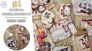 Beginner Friendly Journal Embellishments Episode 1 - Grungy Cards Tutorial