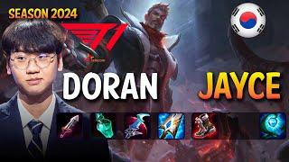 T1 Doran JAYCE vs PANTHEON Top - Patch 14.24 KR Ranked | lolrec