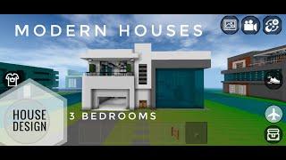 Modern house design with 3 Bedrooms Mini block craft