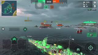 WOWS BLITZ tier9英巡洋戦艦ダンケン　突撃