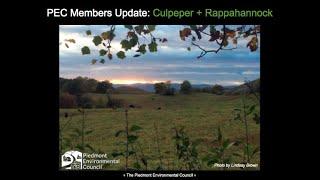 Local Update for PEC Supporters in Culpeper/Rappahannock - October 27, 2020