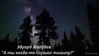 "А ты когда-то слушал тишину?" Эдуард Жолудев