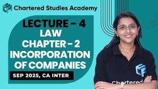 Lecture 4 | Corporate and Other Laws | CA Inter Safalta Batch SEP 2025 || CSA 