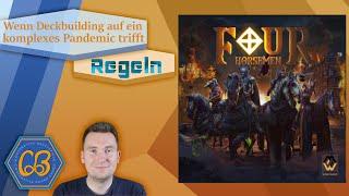 Four Horsemen - Stoppt die vier Reiter der Apokalypse in einem extrem modularen Spiel - Regeln in 4K