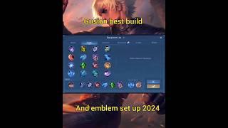 Gusion best build and emblem 2024 #gusion #mobilelegends #mlbb #bestbuild