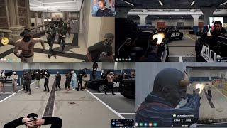 Every Gang in the City STORM the Courthouse and WIPE the ENTIRE PD (Multiple POVs) | GTA RP NoPixel