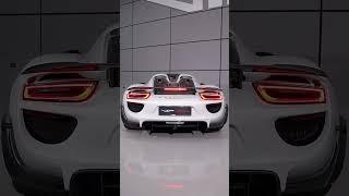 White Porsche 918 Spyder Weissach