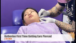 Katherine First Time Getting Ears Pierced