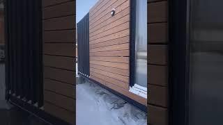Дом из контейнера зимой #зима #дом #домизконтейнера