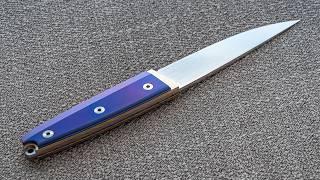 Knife Making - M390 Brass Titanium Fulltang