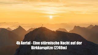 4k Aerial - Eine stürmische Nacht auf ca.  2700m