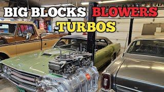 Amazing Garage Tour full of Ford big blocks Superchargers and Turbos