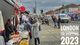 Ilford Lane, Southall and Green Street Eid Shopping 2023 | London Walking Tour | 4K HDR