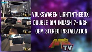 Volkswagen Lightinthebox Double Din Indash 7-Inch OEM Stereo Installation, Project 85