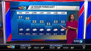 Iowa weather: Rainy start to the week