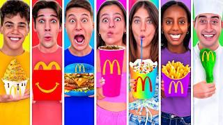 MANGIAMO SOLO CIBO MC DONALD’S DI UN COLORE CON I NOSTRI AMICI PER 24 ORE!