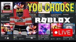 Roblox Live! Playing ANY GAMES with viewers!