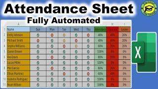 Create/Make an Attendance Tracker in Excel Like a PRO!