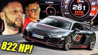 ANGRY 822hp AUDI R8 MTM WHOOSHES Through the Nürburgring