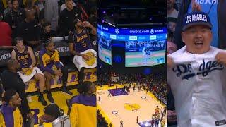 Lakers fans GO CRAZY as Dodgers hit walk-off grand slam in World Series vs Yankees