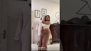 Converting a simple saree into a haute couture saree