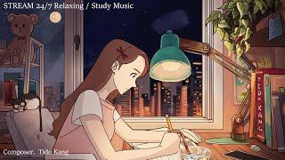 Relaxing Sleep Music & Study, Rain ASMR 24/7 (Musik untuk belajar,musica para estudiar