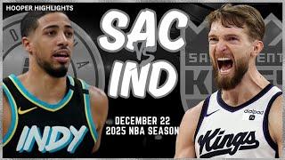 Sacramento Kings vs Indiana Pacers Full Game Highlights | Dec 22 | 2025 NBA Season