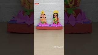 Laxmi Puja Special Clay Art 🪷 Maa Laxmi with Ganesh idols making made for clay  #clayart #shorts