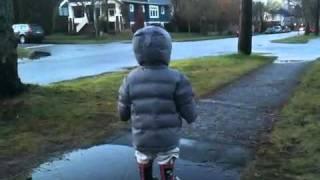 20months  play water on the street