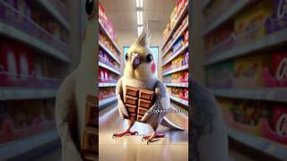 Totally Hooked on Chocolate!  #funny #parrot #cockatiel