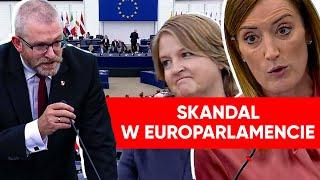 Skandaliczne zachowanie Brauna w Europarlamencie. Głosowania ws. pomocy dla Ukrainy