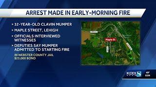 Iowa man charged with arson following Webster County house fire