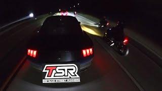 Whipple S650 Mustang Keeps Up With Bikes // Dark Horse vs Hellcat