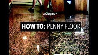 HOW TO: Penny Floor DIY - Epoxy Penny Floor - Countertop Epoxy - Epoxy Flooring DIY