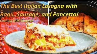 You need to try the best Italian lasagna recipe |sausages and pancetta